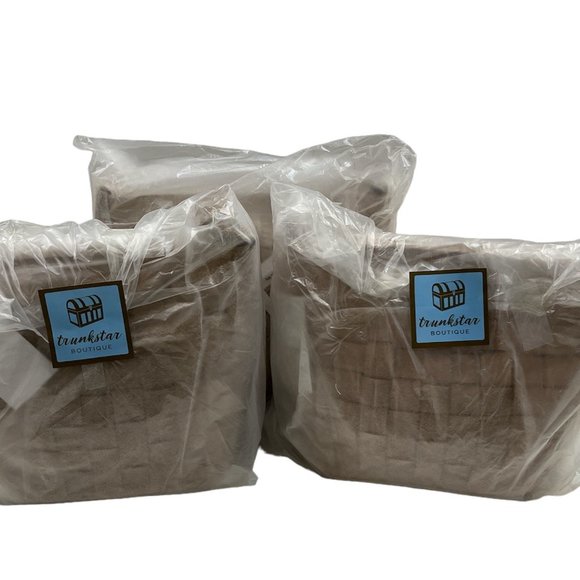 Basket Weave Bucket Bag/ Handbag in Mocha Chino Color - NWT - Picture 13 of 13